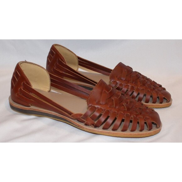 Nisolo Leather Sandal Huarache‎ Men's BRANDY MSRP $150 NIB - Picture 5 of 9